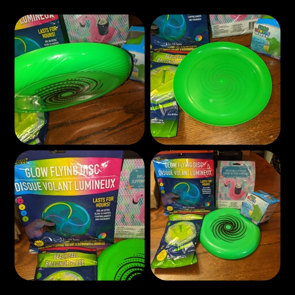 A bundle of fun summer stuff bubble gloves, flying disc flamingo bubble machine - Picture 6 of 6